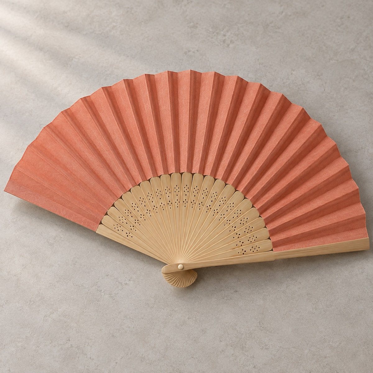 주황 부채 마스킹 사진